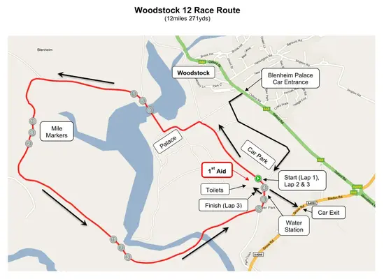 map of the route